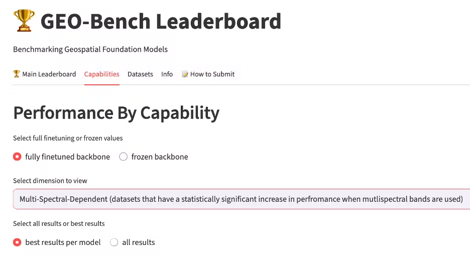 Figure 1 – GEO-Bench-2 leaderboard outline.